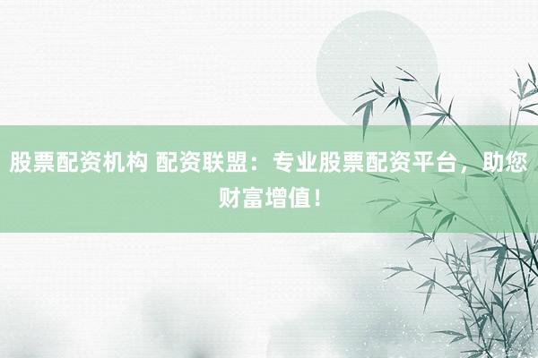 股票配资机构 配资联盟：专业股票配资平台，助您财富增值！