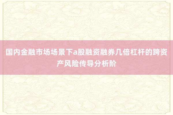 国内金融市场场景下a股融资融券几倍杠杆的跨资产风险传导分析阶